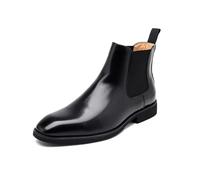 WWPMNQD Men's Chelsea Boots Luxury Genuine Leather Chelsea Boots Designer Dress Business Formal Ankle For Men Man Shoes Footwear for men(Black,38)