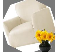 WWQQKJ 2 Pieces Stretch Chesterfield Armchair Covers for 1 Seater, Removable Non-Slip Cocktail Club Armchair Tub Chair Covers for Bedroom Bar(#29)