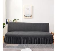 WWQQKJ Armless sofa cover Stretch sofa cover Bed sofa cover Without armrests Click clac sofa cover(Grigio Scuro)