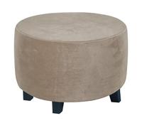 WWQQKJ Stretch Round Ottoman Cover, Spandex Velvet Luxury Ottoman Cover Armchair Footstool Cover for Living Room, Soft Removable Washable Stool Slipcovers (Color : Grigio Verde, Size : Small)