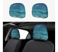 wwqqvnb Car seat The deep Blue sea headrest Covers, 2-Pack, Elastic and Breathable, Full-Coverage dust Covers, Suitable for Most car modelså