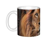 wwqqvnb This The Lion's Gaze ceramic coffee mug features a classic design, making it perfect for home, office, and cafe use.