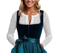 WWricotta Bavarian Dirndl Dress for Women - German Oktoberfest Costume, Halloween Carnival Outfit, Adjustable Straps & Pockets, Great for Beer Festivals, Themed Parties & Parades, S-XXL