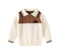 WWricotta Boys Knit Sweater Round Striped Cartoon Animal Pullover Sweatshirt