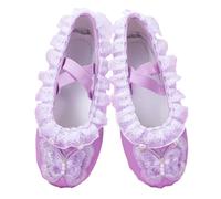 WWricotta Cat Shape Lace Ballet Shoes for Girls - Toddler Dance Performance & Practice, Soft Sole, Breathable Mesh Purple