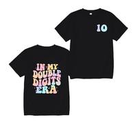 WWricotta Girl Five Six Eight Nine Ten Birthday Shirt in My Five-Ten Years Old T-Shirts Black