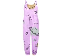 WWricotta Girls Romper Jumpsuit Cute Printed Playful Outfit Toddler Baby Casual Comfortable Soft Fabric Summer Spring Clothes for Little Girls 1 6 Purple