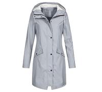WWricotta Hoodie Rain Long Solid Coat Jacket Women's Outdoor Color Windproof Women's Coat Arrives before Christmas