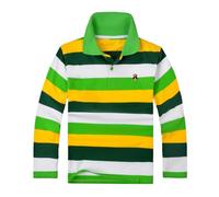 WWricotta Kids Boys Girls Long Sleeve Casual Striped Shirt Button Closure Fashion Comfortable & Soft Fabric Boys 14 Size 16 Youth Boys Teen Boy Shirts 14 16 Light Green