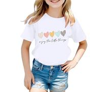 WWricotta Kids Boys Girls Short Sleeve Shirt Button Closure Comfortable & Soft Fabric Girls T Shirts Size 8 White