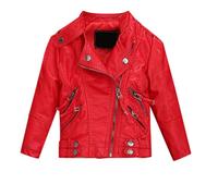 WWricotta Kids Girl Spring Pu Leather Jacket Motorcycle Coat For Boy Faux Leather Jacket Dress Coats for Toddler Girls