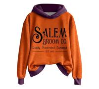 WWricotta Kids Halloween Unisex Graphic Pullover Hooded Sweatshirt for Boys and Girls Cozy Fleece Jacket with Cute Print for Fall Season Purple