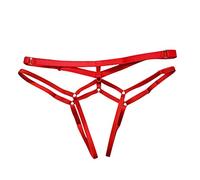 WWricotta Lace Sexy Knickers Lingerie High Pantie Elastic Women Underpants Underwear Womens Plus Size Lingerie 4X Candy G String for Women Red