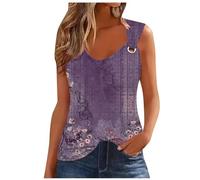 WWricotta Ladies Fashion Casual Trend Fashion Europe And The United States Summer 3D Flower Print Vest Dark Top Lace Cotton Lace Trimmed Camisole