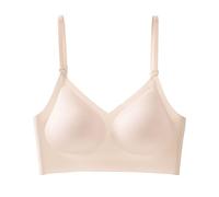 WWricotta Low Back Bra for Women Wirefree Seamless Bra Backless Multiway Straps Convertible Halter Bra with Padded Removeable Womens Comfort Bras Womens Workout Sports Bra Beige