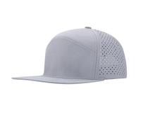 WWricotta Men Flat Brim Baseball Cap Adjustable Performance Snapback Hat Perforated Cap Faded Cap Vintage Baseball Caps for Men Base All Hat Grey