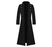 WWricotta Men's Fashion Coat Jackets Vintage Jacket Coat Medium and Long Coat Long Sleeve Button Coat Jackets for Teen Boys Work Jacket Men