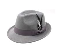 WWricotta Oktoberfest Fedora Hat - Traditional German Beer Hat with Feather, Adjustable, Felt Wool, Great for Costume Parties, Halloween, Bavarian Festivals & Beer Gardens, One Size