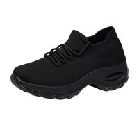 WWricotta Rocking Shoes Shoes Thick Buffer Shoes Cushion Platform Women Mesh Shoes Bottom Women's Tops Women Aquatic Slippers Womens Work Shoe Black