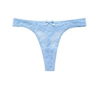 WWricotta Sexy And Interesting Women's Thong Girls Underwear Fashion Solid Color T Pants Ladies Lace Stitching Unde Butt Pads Underwear for Women Tucking Panties Thong Light Blue