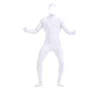 WWricotta Stealth Suit for Adults and Kids Unisex Skin Suit for Stage Performance and Costume Events Costume Adult Men Cosplay White