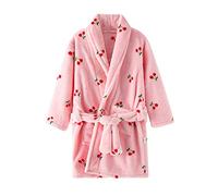 WWricotta Toddler Kids Baby Boys Girls Print Bathrobes Hooded Warm Flannel Night Robe Sleepwear Cute Warm Pajamas Robe Girls 14 Robe Hot Pink