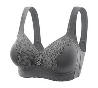 WWricotta Women's Comfortable Large Size Non Steel Rim Adjustable Folding Top Breathable Collar Bra Brassiere for Women Molded Cup Sports Bra