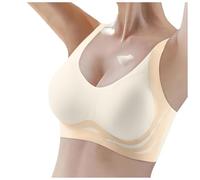 WWricotta Women's Comfortable Large Thin Sagging Side Breast Beauty Back Shining No Steel Ring Wrapping Bra Women Bras Plus Size Sports Brazier for Women