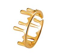 WWricotta Womens Dripping Red Halloween Creepy Ring Ring Horror Blood Scary Rings (Gold, 6 * 4 * 2)