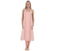 WWricotta Women's Solid Color With A Base Plus Size Petticoat For Slimming Loose Nightdress (long) Open Front Dress 4 8 Pink