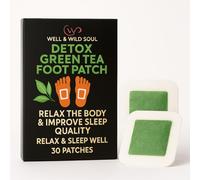WWS Detox Green Tea Foot Patch, Overnight Use, Helps Eliminate Toxins, Improves Sleep Quality, 30 Patches