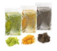 WWS War World Scenics WWScencis Lichen Moss Model Foliage Multi-Pack 3 x 20g (Light Green, Orange, Brown) -Railway Modelling Wargame Basing Scenery Landscape Trees Bushes Hedges Diorama
