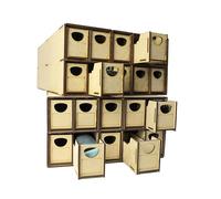 WWS War World Scenics WWScenics Loco Storage Box Double Pack (2× 10 Drawers) - OO/HO Gauge Model Railway Storage - Easy to Access, Stackable MDF Organiser