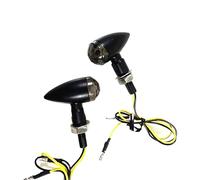 WWSADE Turning Indicators Motorcycle Signal Lights Turn Signals 12v Amber Flashing Metal Universal Motorcycle Indicator Light(Black)