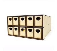 WWScenics Loco Storage Box | 10 Drawers | Model Railway MDF Locomotive Case