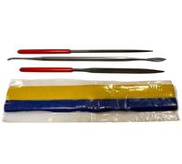 WWScenics Medium Green Stuff Sculpting Kit - 15cm/6” Putty Strip with Tools & Files