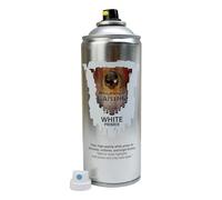 WWScenics War World Gaming White Primer Spray 400ml - Matt Base Coat for Miniatures, Wargaming, Model Railway & Dioramas - Made in UK Dual Nozzel set. General Spray and detail spray