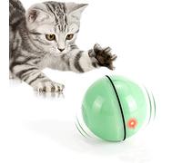 WWVVPET Interactive Cat Toys Ball with LED Light, 360 Degree Self Auto Rotating Smart Ball, USB Rechargeable Spinning Cat Toy, Stimulate Hunting Instinct Kitten Funny Chaser Roller Pet Toy