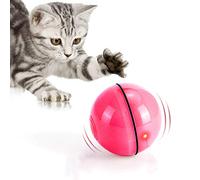 WWVVPET Interactive Cat Toys Ball with LED Light, 360 Degree Self Auto Rotating Smart Ball, USB Rechargeable Spinning Cat Toy, Stimulate Hunting Instinct Kitten Funny Chaser Roller Pet Toy
