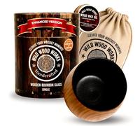 WWW Charred Wooden Bourbon Drinking Glass | Charred Old Fashioned Glass | Bourbon Gifts for Men, Dad, or Brother | Gift for Dad or Boyfriend on Father's Day, Birthday, Christmas, Thanksgiving