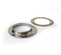 www.easygraphic.co.uk 100 sets Stainless-Steel curtain eyelets in Silver colour. 40x60mm. Non-rust