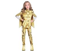 Amscan 9906678 - Kids Official Warner Bros Wonder Woman Gold Girls Fancy Dress Costume Age: 8-10 Yrs