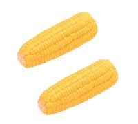 Wwyan 2Pcs Yellow Pet Dog Puppy Latex Corn Shape Squeaky Bite-Resistant Interactive Play Chew Toy Pet Supplies Dog Toy Corn,Dog Squeak Toys
