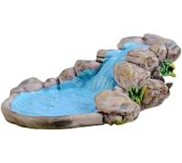 Wwyan Blue DIY Miniature Mini Water Pool Fairy Garden Lawn Ornament for Mountain Dollhouse Decor Craft Outdoor Statues Antique European Village Character Garden Ornament for DIY Craft Garden