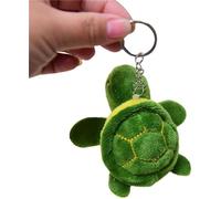 Wwyan Green Mini Tortoise Plush Keychain, Stuffed Animal Keychain,Cute Plush Sea Turtle,Pendant Cartoon for Birthday Gift Bag Accessories,Green Stuff