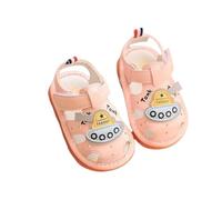 Wwyhwjq Squeaky Sandals Anti-Slip Rubber Sole Toddler First Walkers Shoes For Boys Girls(grey/Beige/Pink,Sole Length 11.5~13.5cm), Pink, 18-21 Months