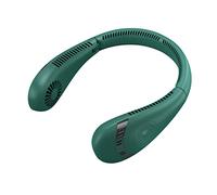 WWYL Portable Bladeless Neck Fan, 5000mAh Neck Fan 360° Airflow, 80 air outlets, Adjustable Neckband Fan, Mini USB Rechargeable (Green)