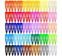 WWZ889 150 Pcs Metal No Slip Snap Hair Barrettes for Toddler, Premium Cute Colorful Kids Fine Hair Clips Accessories for Little Girls Women Teens (30 Assorted Color 2 Inch)