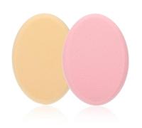 WWZ889 2 Pack Oval Puff, Beauty Egg Air Cushion Sponge Professional Make Up Sponges Beauty Foundation Blender Sponge for Foundation Blush Application Forehead Cheeks, Dry and Wet (Yellow and Pink)