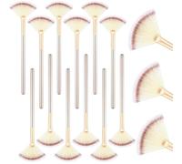WWZ889 30 Soft Fan Facial Brushes, Fan Mask Brushes, Applicator Brushes, for Blush, Exfoliator, Makeup Applicators